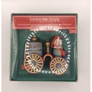 HALLMARK 1985 Here Comes Santa 7th -  Santa's Fire Engine Ornament Christmas